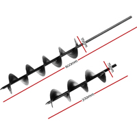 Giantz Power Garden Spiral Auger Hole Digger Earth Drill Bit Φ75x300 & 600mm thumbnail