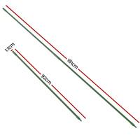 Green Fingers Garden Stakes Metal Plant Support 24pcs 92x1.1CM thumbnail