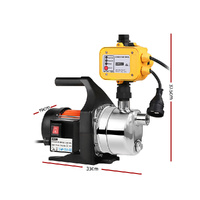 Giantz Garden Water Jet Pump High Pressure 800W Tank Rain Farm Irrigation Yellow thumbnail