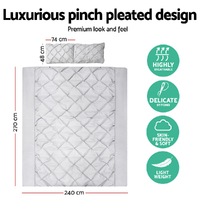 Giselle Bedding Quilt Cover Set Diamond Grey Super King thumbnail