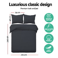 Giselle Bedding Quilt Cover Set Classic Black King thumbnail
