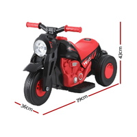 Rigo Kids Ride On Car Motorcycle Motorbike with Bubble Maker Electric Toy 6V Red thumbnail