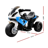 Kids Electric Ride On Car Police Motorcycle Motorbike BMW Licensed S1000RR Blue thumbnail