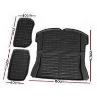 3PCS Car Rear Front Cargo Trunk Toolbox Luggage Rubber Mats for Tesla Model 3 2021-2022 thumbnail