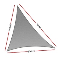 Instahut Shade Sail Cloth Shadecloth Canopy Triangle 280gsm 5x5x7.1m thumbnail