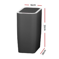 Devanti 9L Motion Sensor Bin Rubbish Automatic Ash Black thumbnail