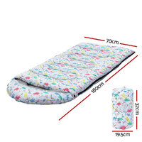 Weisshorn Sleeping Bag Kids Single Bags 180cm Thermal Camping Hiking White thumbnail