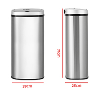 Devanti 60L Sensor Bin Motion Rubbish Automatic Silver thumbnail