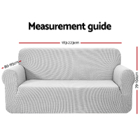 Artiss Sofa Cover Couch Covers 3 Seater High Stretch Grey thumbnail