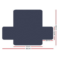 Artiss Sofa Cover Couch Covers 3 Seater Quilted Dark Grey thumbnail