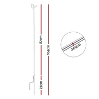 Giantz 20x Electric Fence Pigtail Posts Steel Tape Fencing thumbnail