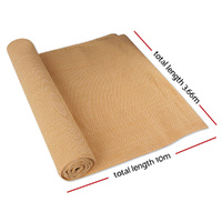 Instahut 90% Shade Cloth 3.66x10m Shadecloth Sail Heavy Duty Beige thumbnail