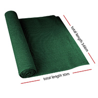Instahut 90% Shade Cloth 3.66x10m Shadecloth Sail Heavy Duty Green thumbnail