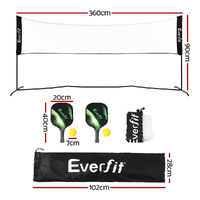 Everfit 3.6M Badminton Tennis Net Portable Volleyball Kit Adjustable Height thumbnail