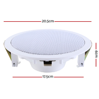 Giantz 6 Inch Ceiling Speakers In Wall Speaker Home Audio Stereos Tweeter 6pcs thumbnail