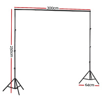 2.5X3M Photography Backdrop Stand Kit Studio Screen Photo Background Support Set thumbnail