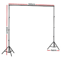 2X3M Photography Backdrop Stand Kit Studio Screen Photo Background Support Set thumbnail