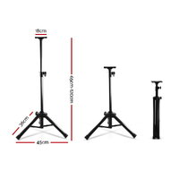 Alpha Speaker Stand 65-120cm Adjustable Height Surround Sound Studio Home 2pcs thumbnail