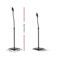 Alpha Speaker Stand 75-112cm Adjustable Height Surround Sound Studio Home 2pcs thumbnail