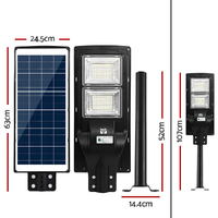 Leier 160 LED Solar Street Light 120W Flood Motion Sensor Remote Outdoor Wall Lamp thumbnail