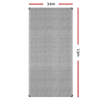 Instahut Tarp Tarpaulin 3.6x7.3m Canvas Camping Heavy Duty Sun Cover thumbnail