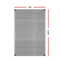 Instahut Tarp Tarpaulin 3x4.5m Canvas Camping Heavy Duty Sun Cover thumbnail