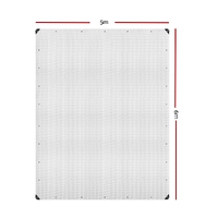Instahut Tarp Tarpaulin 5x6m Canvas Heavy Duty Camping Cover Clear thumbnail