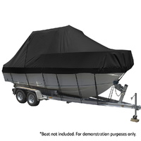 Seamanship Boat Cover 25-27ft Trailerable Jumbo Marine 600D Heavy Duty Black thumbnail