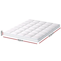 Giselle Bedding Mattress Topper Pillowtop Bamboo 10cm Queen thumbnail