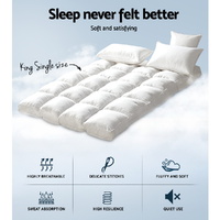 Giselle Bedding Mattress Topper Pillowtop Bamboo King Single thumbnail