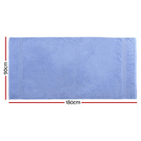 2 Pack Bath Sheets Set Cotton Extra Large Towel Blue thumbnail