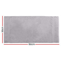 2 Pack Bath Sheets Set Cotton Extra Large Towel Grey thumbnail