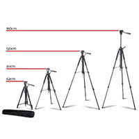 Weifeng Professional Camera Tripod Stand Mount DSLR Travel Adjustable 62-160cm Black thumbnail