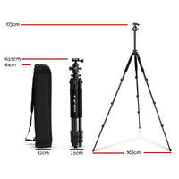 Weifeng Professional Camera Tripod Stand Mount DSLR Travel Adjustable 64-173cm thumbnail