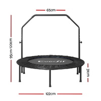 Everfit 48inch Round Fitness Trampoline Rebounder Adjustable Handrail Blue thumbnail