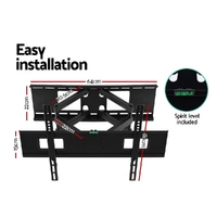 Artiss TV Wall Mount Bracket for 32"-70" LED LCD Full Motion Dual Strong Arms thumbnail