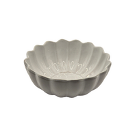 Set of 2 Scalloped Terracotta Bowls | White Glaze Finish | Decorative & Serving Bowls thumbnail