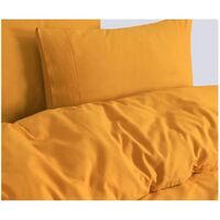 Elan Linen 100% Egyptian Cotton Vintage Washed 500TC Mustard King Quilt Cover Set thumbnail