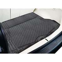 ALUMINIUM LOOK 1-Piece Boot Mat - BLACK [Rubber/Aluminium Look] thumbnail
