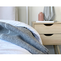 Brighton Throw - 100% NZ Wool - Grey Striped thumbnail