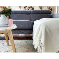 Chiswick Throw - Merino Wool/Cashmere - Ivory thumbnail