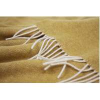 Hampton Throw - Merino Wool Blend - Ochre thumbnail