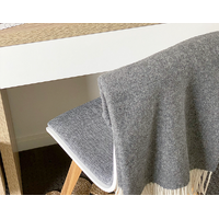 Hampton Throw - Merino Wool Blend - Dark Grey thumbnail