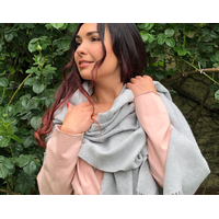 Paddington Scarf Fine Merino Wool Blend - Grey thumbnail