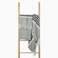 Richmond Throw - Reclaimed Wool Blend - Grey thumbnail