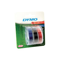 DYMO Embosser Tape 9mmX3m Assorted Pack of 3 thumbnail