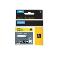 DYMO Rhino Ny Label 12mm Black/Yellow thumbnail