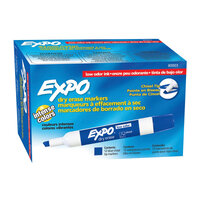 EXPO White Board Marker Chisel Tip Blue Color Box of 12 thumbnail