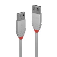 LINDY 1m USB2 A Ext Cable Anthra Line thumbnail