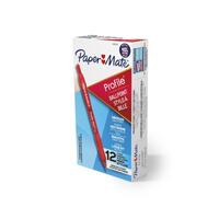 PAPER MATE Profile Ball Pen 1.0mm Red Box of 12 thumbnail